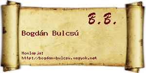 Bogdán Bulcsú névjegykártya