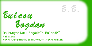 bulcsu bogdan business card